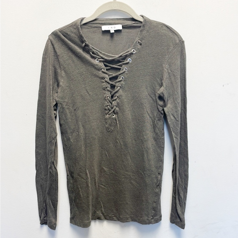 IRO long sleeve criss cross tee